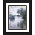 thumbnail image 1 of Monet, Claude 14x18 Black Ornate Wood Framed with Double Matting Museum Art Print Titled - The Seine at Vetheuil, 1 of 4