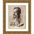 thumbnail image 1 of Monet, Claude 14x18 Gold Ornate Wood Framed with Double Matting Museum Art Print Titled - Caricature of LÃ©on Manchon, 1 of 4