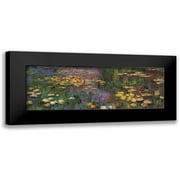 Monet, Claude 14x7 Black Modern Framed Museum Art Print Titled - Water Lilies