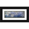 thumbnail image 1 of Monet, Claude 14x7 Black Ornate Wood Framed with Double Matting Museum Art Print Titled - Water Lilies: The Clouds, c. 1914-26 - center panel, 1 of 4
