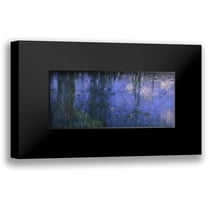 Monet, Claude 14x9 Black Modern Framed Museum Art Print Titled - Water Lilies: Morning with Willows, c. 1918-26 (left panel)