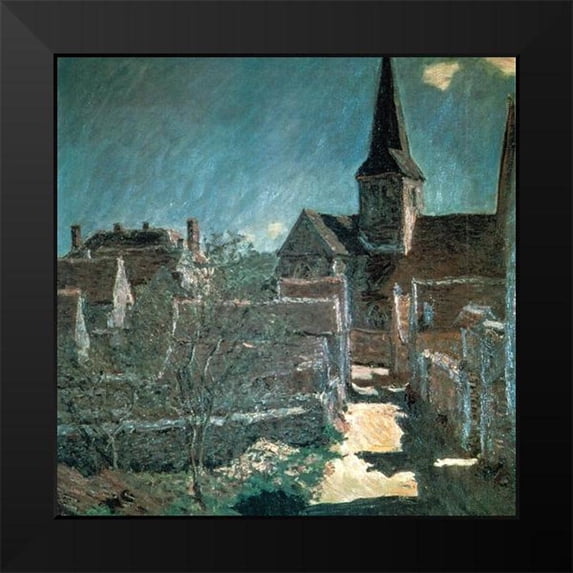Monet, Claude 15x15 Black Modern Framed Museum Art Print Titled - Church at Bellecoeur 1885