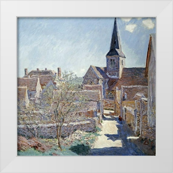 Monet, Claude 15x15 White Modern Wood Framed Museum Art Print Titled - Bennecourt