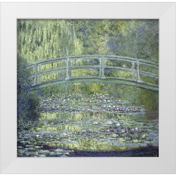 Monet, Claude 15x15 White Modern Wood Framed Museum Art Print Titled - Japanese Bridge