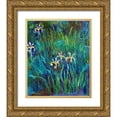 thumbnail image 1 of Monet, Claude 15x17 Gold Ornate Wood Framed with Double Matting Museum Art Print Titled - Irises 1914-1917, 1 of 4