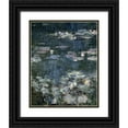 thumbnail image 1 of Monet, Claude 15x18 Black Ornate Wood Framed with Double Matting Museum Art Print Titled - Nympheas - Water Lilies - detail, 1 of 4