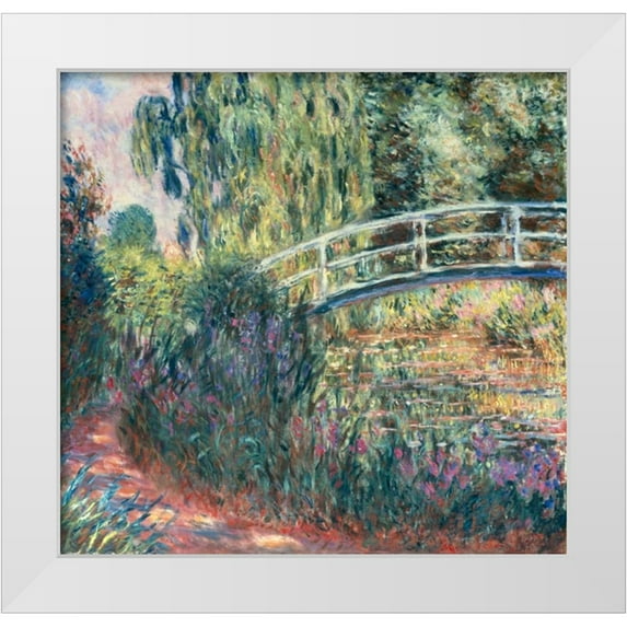 Monet, Claude 16x15 White Modern Wood Framed Museum Art Print Titled - Le pont japonais: bassin aux nympheas