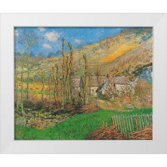 Monet, Claude 17x15 White Modern Wood Framed Museum Art Print Titled - Winter Landscape at the Val de Falaise (Giverny)