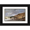 thumbnail image 1 of Monet, Claude 18x12 Black Ornate Wood Framed with Double Matting Museum Art Print Titled - La Pointe De La Heve At Low Tide, 1 of 4