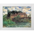 thumbnail image 1 of Monet, Claude 18x14 White Modern Wood Framed Museum Art Print Titled - Houses On The Old Bridge At Vernon 1883, 1 of 4