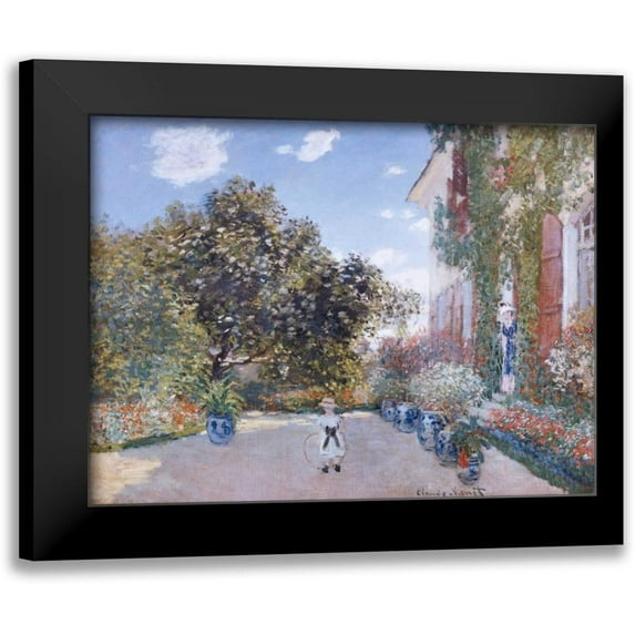 Monet, Claude 18x15 Black Modern Framed Museum Art Print Titled - Garden of the Artist at Argenteuil