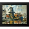 thumbnail image 1 of Monet, Claude 18x15 Black Modern Framed Museum Art Print Titled - The Windmill on the Onbekende Gracht-Amsterdam 1874, 1 of 4