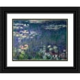 thumbnail image 1 of Monet, Claude 18x15 Black Ornate Wood Framed with Double Matting Museum Art Print Titled - Waterlilies- Green Reflections, 1 of 4