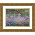 thumbnail image 1 of Monet, Claude 18x15 Gold Ornate Wood Framed with Double Matting Museum Art Print Titled - The Artists Garden at Giverny, 1 of 4