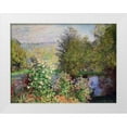 thumbnail image 1 of Monet, Claude 18x15 White Modern Wood Framed Museum Art Print Titled - A corner of the Garden at Montgeron, 1 of 4