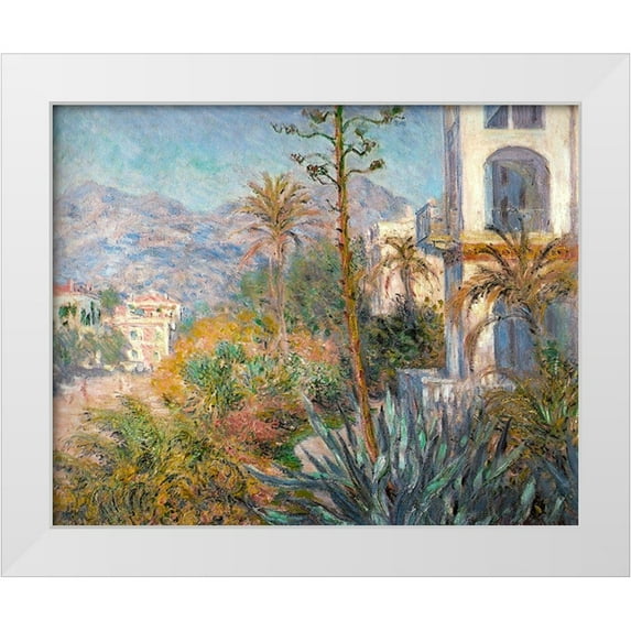 Monet, Claude 18x15 White Modern Wood Framed Museum Art Print Titled - Bordighera II 1884