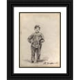thumbnail image 1 of Monet, Claude 19x24 Black Ornate Wood Framed with Double Matting Museum Art Print Titled - Boy in the Country, 1 of 4