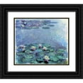 thumbnail image 1 of Monet, Claude 23x20 Black Ornate Wood Framed with Double Matting Museum Art Print Titled - WATER LILIES NYMPHEAS, 1 of 4