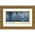 thumbnail image 1 of Monet, Claude 24x14 Gold Ornate Wood Framed with Double Matting Museum Art Print Titled - Waterlilies, 1 of 4