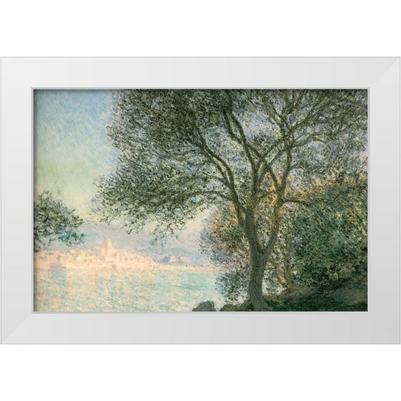 Monet, Claude 24x17 White Modern Wood Framed Museum Art Print Titled - Antibes-view from the Salis 1888