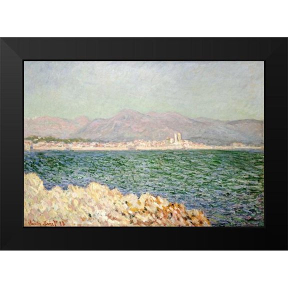 Monet, Claude 24x18 Black Modern Framed Museum Art Print Titled - Golfe dAntibes
