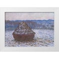 thumbnail image 1 of Monet, Claude 24x18 White Modern Wood Framed Museum Art Print Titled - Stack of Wheat, 1 of 4