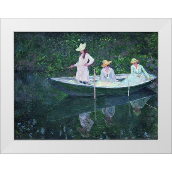 Monet, Claude 24x19 White Modern Wood Framed Museum Art Print Titled - En Norvegienne