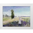 thumbnail image 1 of Monet, Claude 24x19 White Modern Wood Framed Museum Art Print Titled - La Promenade - Argenteuil, 1875, 1 of 4