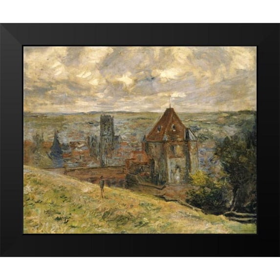 Monet, Claude 24x20 Black Modern Framed Museum Art Print Titled - Dieppe