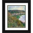 thumbnail image 1 of Monet, Claude 26x32 Black Ornate Wood Framed with Double Matting Museum Art Print Titled - View of Vetheuil 1880, 1 of 4