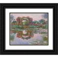 thumbnail image 1 of Monet, Claude 30x26 Black Ornate Wood Framed with Double Matting Museum Art Print Titled - Flowering Arches, Giverny, 1 of 4