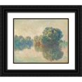 thumbnail image 1 of Monet, Claude 31x26 Black Ornate Wood Framed with Double Matting Museum Art Print Titled - The Seine at Giverny, 1 of 4