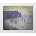 thumbnail image 1 of Monet, Claude 31x26 White Modern Wood Framed Museum Art Print Titled - Cliffs at Etretat, 1 of 4