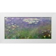 thumbnail image 1 of Monet, Claude 32x17 White Modern Wood Framed Museum Art Print Titled - Water Lilies Agapanthus, 1 of 4