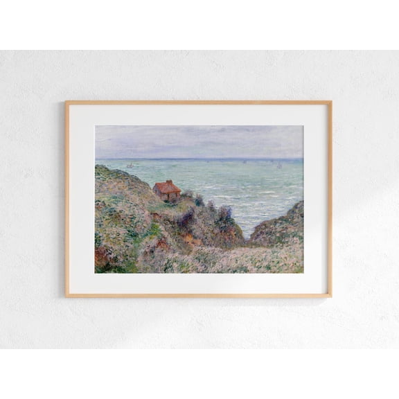 Monet Coastal Cliff Impressionist Ocean View Wall Art Unframed Paper Poster 8x10in