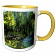 thumbnail image 1 of 3drose, Monet Famous Painting Water Lillies N Weeping Willow, 15oz Two-tone Yellow Mug, 1 of 6