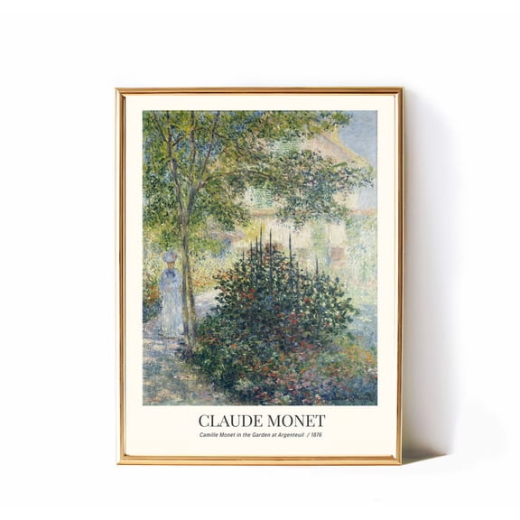 Monet Garden At Argenteuil Print, Unframed Paper Poster 16x20in