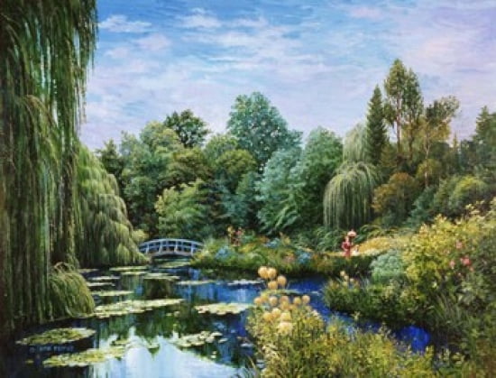 Monet Garden I Canvas Art - Bob Pettes (21 x 16)