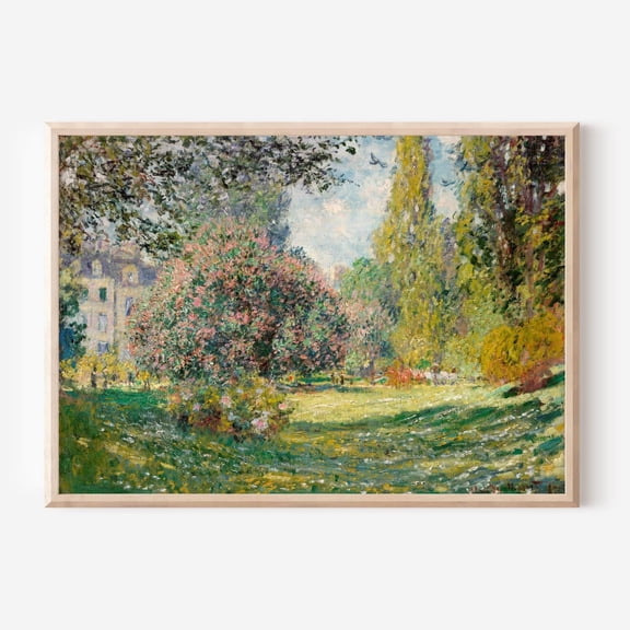 Monet Garden Impressionist Spring French Wall Art, Unframed Canvas 8x10in