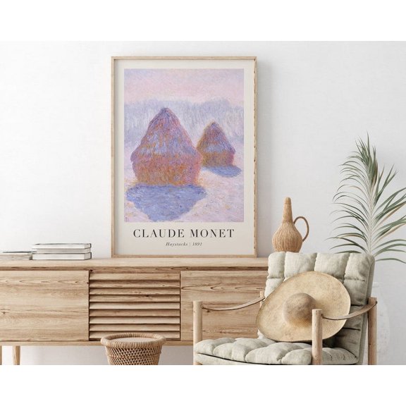Monet Haystacks Print, Gallery Wall Art