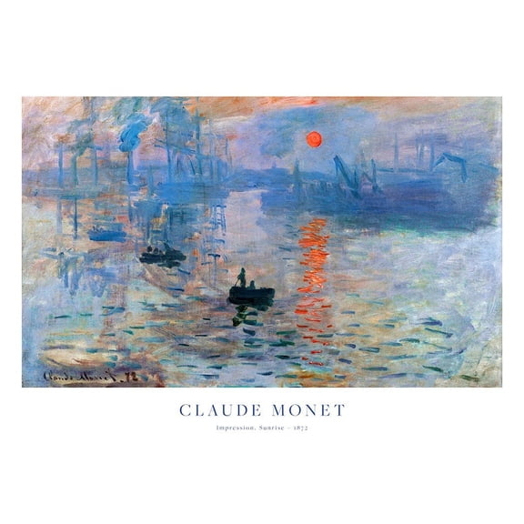 Monet - Impression, Sunrise Print Wall Art, Modern Wall Decor For Living Room Bedroom, 8x12 UNFRAMED