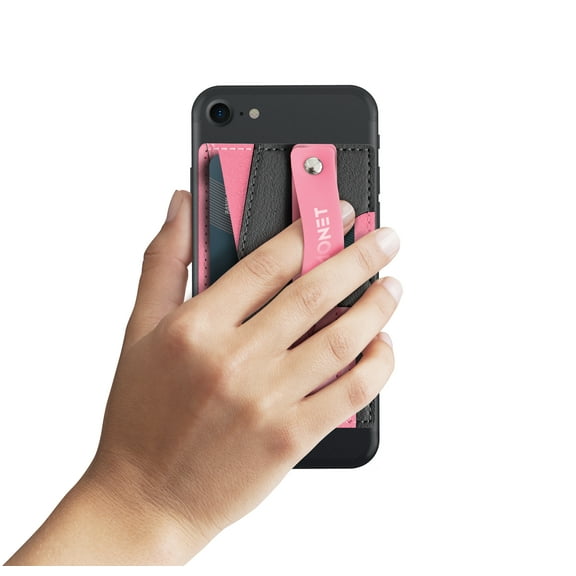 Monet Pink On Black Wallet Grip And Kickstand