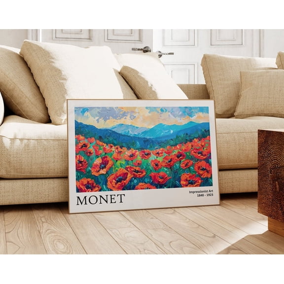Monet Poster - High-Quality Exhibition Art As Claude Monet Wall Art, Monet Art Print, Landscape Art, Maximalist Decor, Eclectic Wall Art Wall Art, Modern Wall Decor, 8x12 UNFRAMED