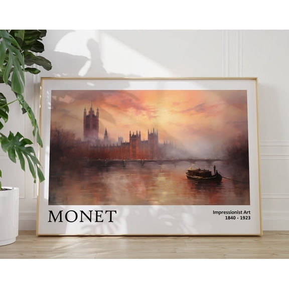 Monet Poster - High-Quality Exhibition Art As Claude Monet Wall Art, Monet Art Print, Landscape Art, Maximalist Decor, Eclectic Wall Art Wall Art, Modern Wall Decor, 24x36 UNFRAMED