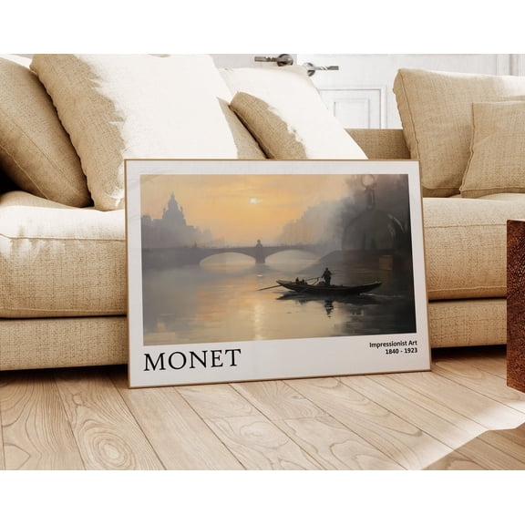 Monet Poster - High-Quality Exhibition Art As Claude Monet Wall Art, Monet Art Print, Landscape Art, Maximalist Decor, Eclectic Wall Art Wall Art, Modern Wall Decor, 24x36 UNFRAMED