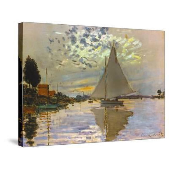 Monet: Sailboat, Scenic Seasons Transportation Stretched Canvas Wall Art by Claude Monet Sold by Art.Com