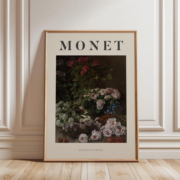 Monet Spring Flowers Impressionist Floral Wall Decor Unframed Paper Print