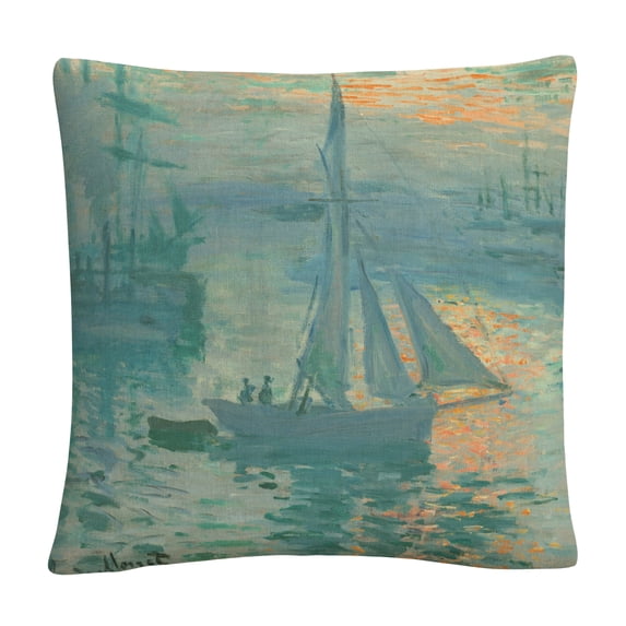 Monet 'Sunrise' 16 X 16 Decorative Throw Pillow