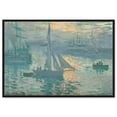 thumbnail image 1 of Monet-Sunrise Classic Monet Art Prints Canvas Wall Art by Art Remedy, Black Floater Frame, 30"x24", 1 of 7