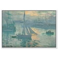 thumbnail image 1 of Monet-Sunrise Classic Monet Art Prints Canvas Wall Art by Art Remedy, White Floater Frame, 30"x24", 1 of 7